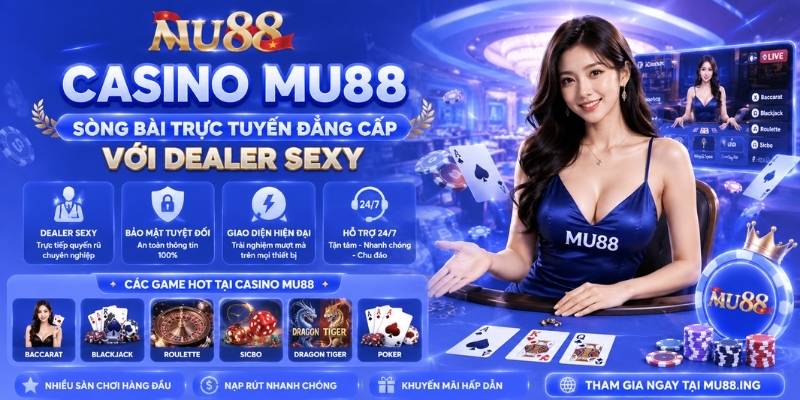 Casino MU88 - Sòng Bài Trực Tuyến Đẳng Cấp Với Dealer Sexy